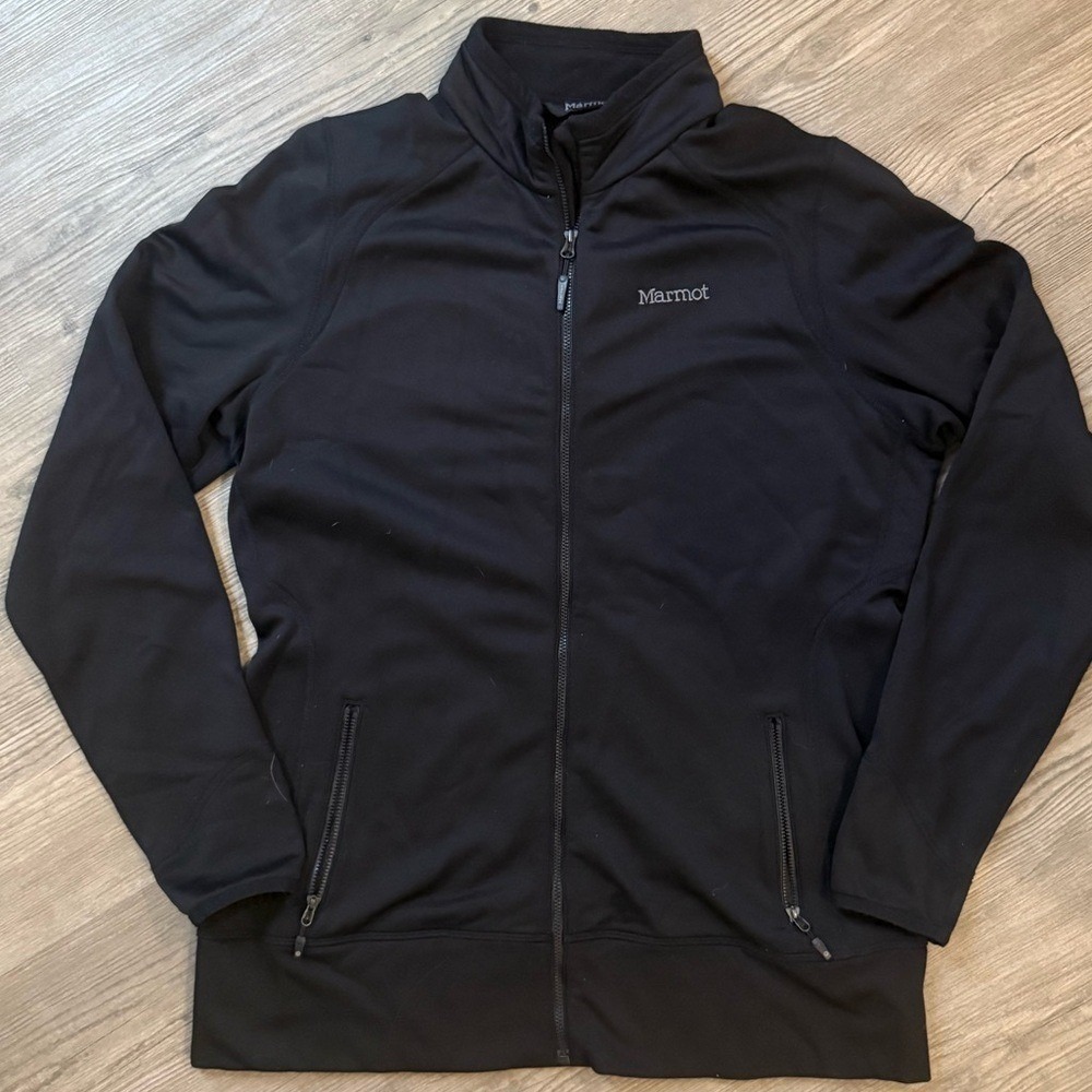 Marmot Black Softshell Jacket Women's XL Full Zip Stretch Performance Jacket